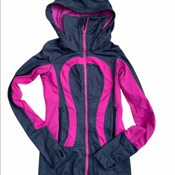lululemon athletica Jackets & Blazers - ✏️BOGO Lululemon hoodie pink&grey Imitation-Size 2